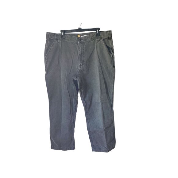 Carhartt Relaxed Fit Mens Gray Work Pants 42x30 Cotton Blends - Picture 1 of 4